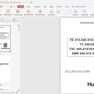 2009 - 2010 Husqvarna Tc Te 310 450 510 Workshop Manual - PDF DOWNLOAD