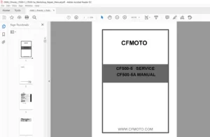 Cfmoto Cf500-5 Cf500-5a 2009 Workshop Service Repair Manual - PDF Download