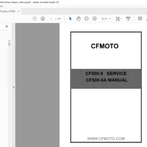 Cfmoto Cf500-5 Cf500-5a 2009 Workshop Service Repair Manual - PDF Download