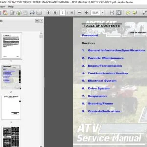 2010 ARCTIC CAT 450 ATV DIY FACTORY SERVICE  REPAIR MAINTENANCE MANUAL  -  PDF DOWNLOAD