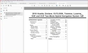 2010 Gmc Acadia Navigation Owners Manual - PDF DOWNLOAD