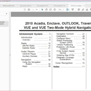 2010 Gmc Acadia Navigation Owners Manual - PDF DOWNLOAD