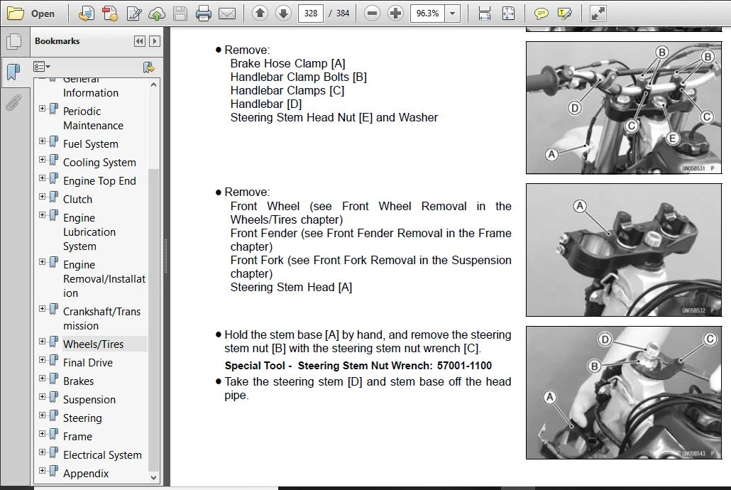 2010 Kawasaki Kx250f Kx250xaf Service Repair Manual Motorcycle - PDF DOWNLOAD - Image 4