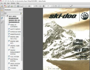 2011 - 2012 Ski Doo Rev Xu Snowmobiles Repair - PDF DOWNLOAD