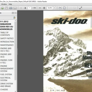 2011 - 2012 Ski Doo Rev Xu Snowmobiles Repair - PDF DOWNLOAD