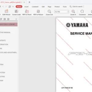 2013-2015 Yamaha FZ09 4 Stroke Motorcycle Repair Manual - PDF Download