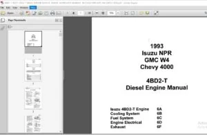 4BD2 T 4BD2T 4BD2 T DIESEL ENGINE SERVICE  REPAIR  WORKSHOP MANUAL  IN ISUZU NPR GMC W4 CHEVY 4000 - PDF DOWNLOAD