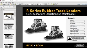 ASV RC30 Rubber Track Loader 3 Manual Set Operators, Parts & Shop Manual - PDF DOWNLOAD