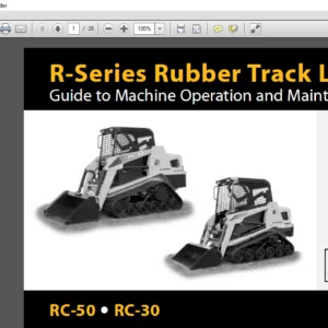 ASV RC30 Rubber Track Loader 3 Manual Set Operators, Parts & Shop Manual - PDF DOWNLOAD