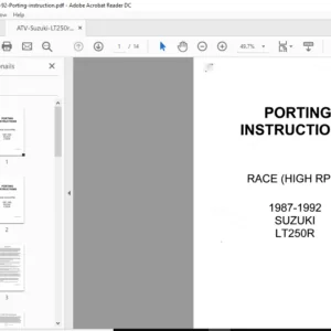 ATV Suzuki LT250r  1988-1992 Porting instruction - PDF Download