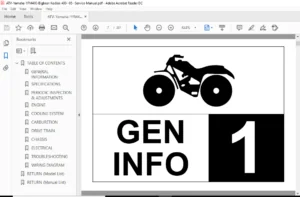 ATV Yamaha YFM400 Bigbear Kodiak 400(2005)  Service Manual - PDF Download