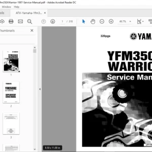 ATV Yamaha Yfm350X  Warrior 1997 Service Manual - PDF Download