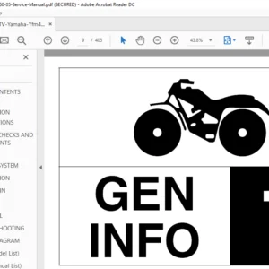 Yamaha YFM45FAR 450FAR Service Manual - PDF Download