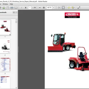 Antonio Carraro Rondo K 333 Workshop Service Repair Manual - PDF DOWNLOAD