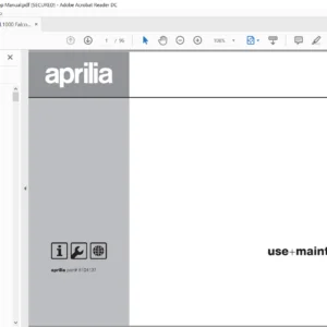 Aprilia SL1000 Falco Motorcycle Complete Workshop Service Repair Manual - PDF Download