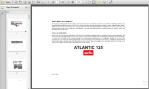 Aprilia Atlantic Sprint 125 200 250 500 Workshop Repair Manual All Models Covered DOWNLOAD