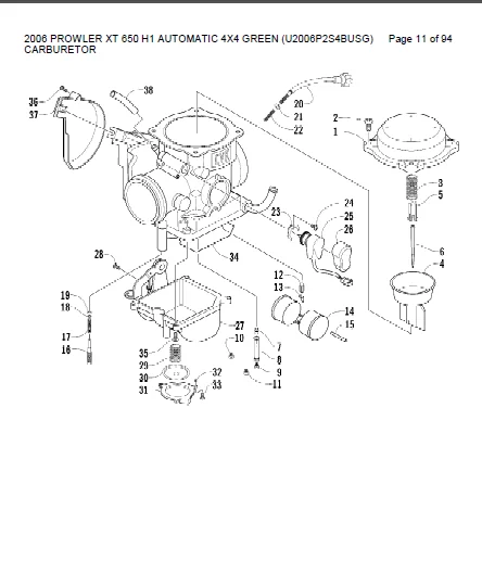Arctic Cat 2006 PROWLER XT 650 H1 AUTOMATIC 4X4 GREEN U2006P2S4BUSG PARTS MANUAL - PDF Download - Image 2