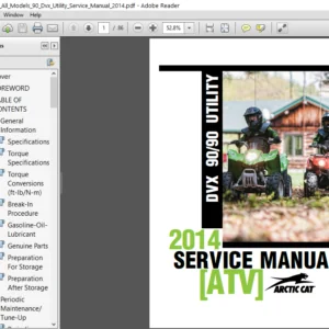 Arctic Cat Atv All Models 90 Dvx Utility Service Manual 2014 - PDF Download