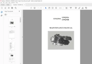 Baotian 139QMA & 139QMB Scooter Engine Service Repair Manual - PDF Download