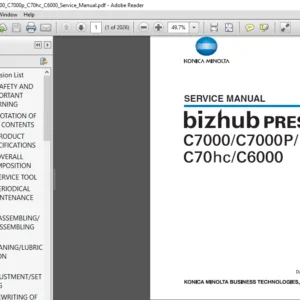 Bizhub Press C7000 C7000p C70hc C6000 Service Manual