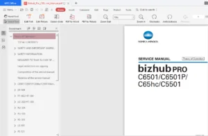 Bizhub Pro C6501 C6501p C65hc C5501 Service Manual - PDF DOWNLOAD