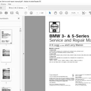 Bmw 325i Convertible 1988 To 1992  Service Repair Manual  - PDF Download