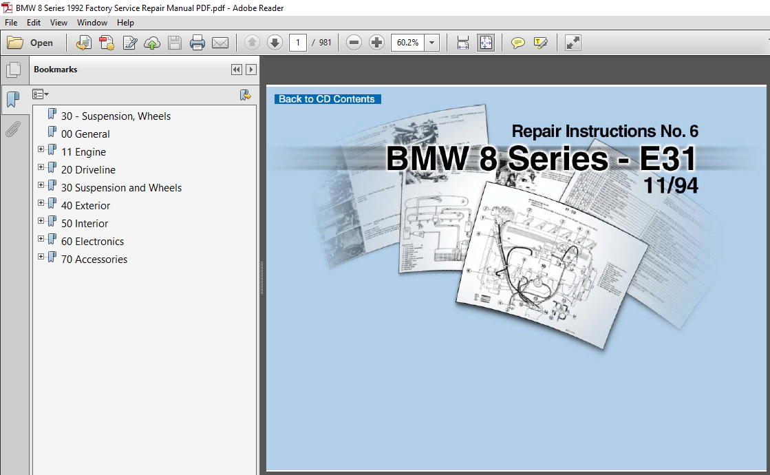 Bmw 8 Series 1992 Factory Service Repair Manual - DOWNLOAD ...