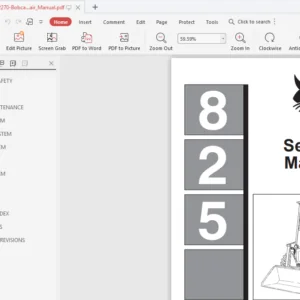 Bobcat 825 Skid Steer Loader Service Repair Manual - PDF Download