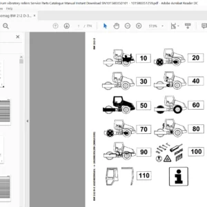 Bomag BW 212 D-3 Single drum vibratory rollers Service Parts Catalogue Manual - PDF Download