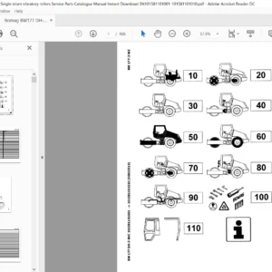 Bomag BW177 DH-3 BVC Single drum vibratory rollers Service Parts Catalogue Manual - PDF Download