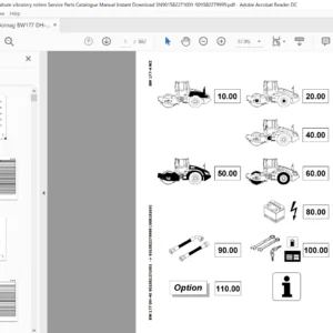 Bomag BW177 DH-40 Single drum vibratory rollers Service Parts Catalogue Manual - PDF Download