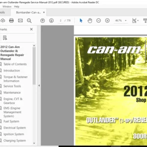 Bombardier Can am Outlander Renegade Service Manual 2012 - PDF Download