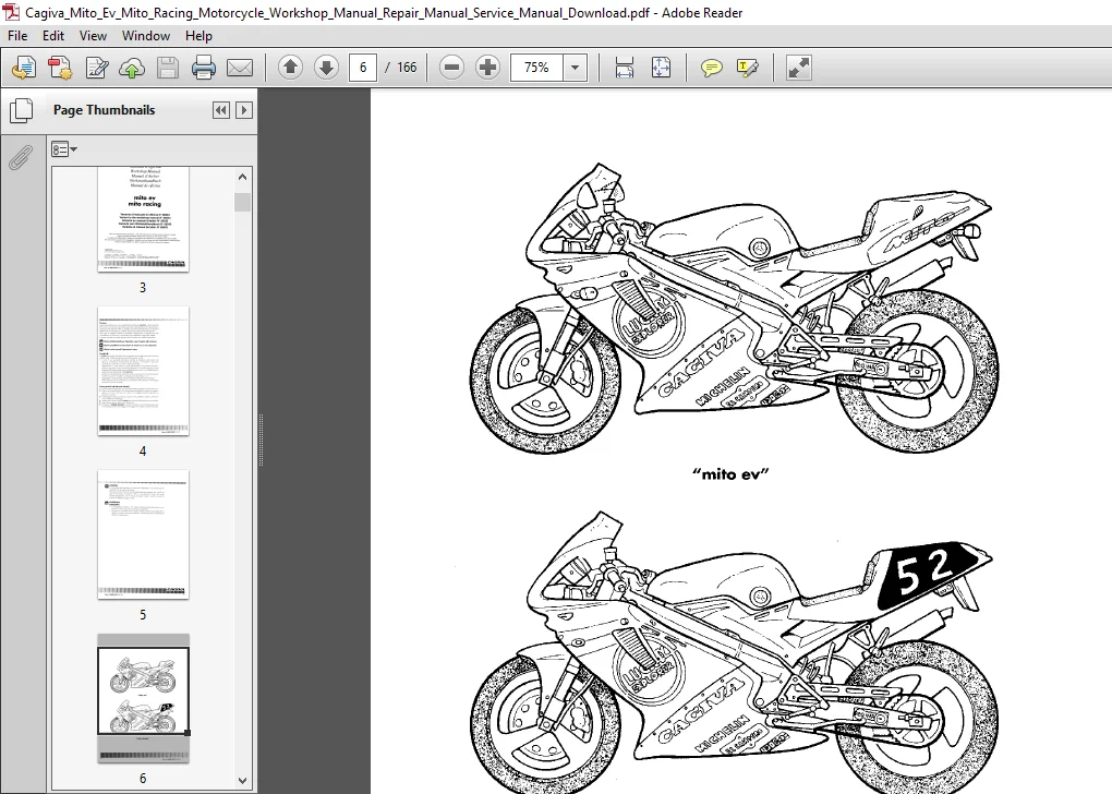 Cagiva Mito Ev Mito Racing Motorcycle Workshop Manual Repair Manual Service Manual - PDF DOWNLOAD - Image 4