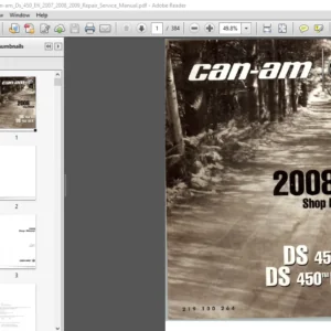 Can-Am DS 450 EFI 2007 2008 2009 Repair Service Manual - PDF Download