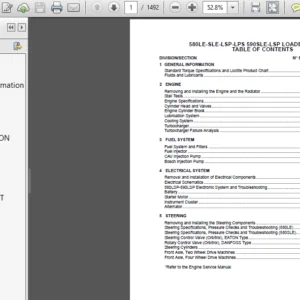 Case 580LE-SLE-LSP-LPS 590SLE-LSP LOADER BACKHOES SERVICE REPAIR MANUAL PDF DOWNLOAD