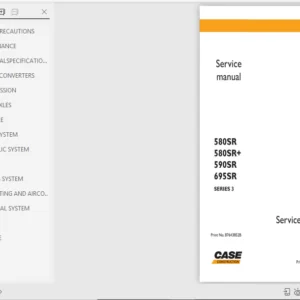 Case 580SR,580SR+,590SR,695SR Series Backhoe Loader Service Manual - PDF Download