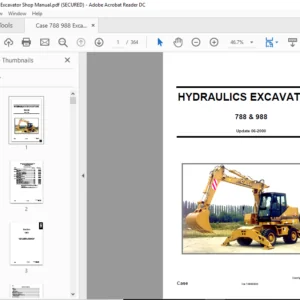 Case 788 & 988 Hydraulics Excavator Service Manual - PDF Download