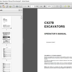 Case Cx27b Excavator Operators Manual - PDF DOWNLOAD