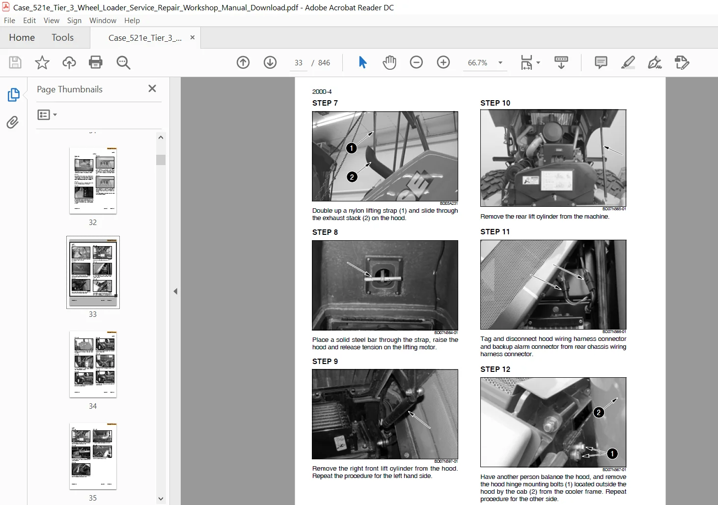 Case 521e Tier-3 Wheel Loader Service Repair Workshop Manual - PDF Download - Image 2
