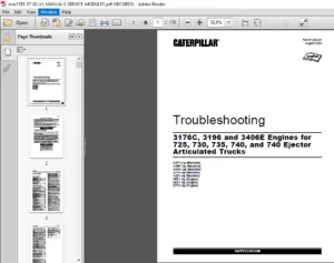 Cat 3406E & 3465 Engine Service Repair Manual Caterpillar - PDF Download