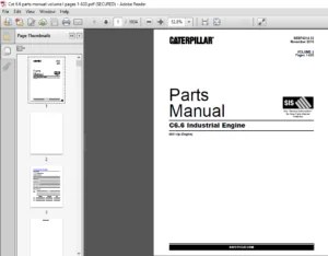 Cat C6.6 Industrial Engine Parts Manual - PDF DOWNLOAD