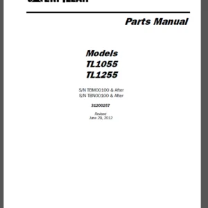 Caterpillar Cat Tl1055 Tl1255 Telehandler Parts Manual Download
