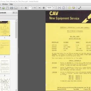 Cav Dpa Fuel Pumps Parts Manual Iso Test Plans - PDF DOWNLOAD