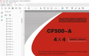 CFmoto Cf500 -A Owners Manual - PDF DOWNLOAD