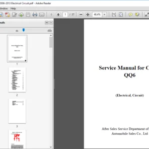 Cherry Qq6 S21  2006 - 2013 Workshop Service Manual - PDF DOWNLOAD