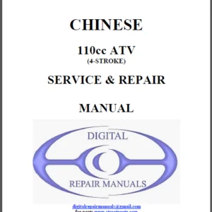 Chinese 110cc Atv Service Repair Manual - PDF DOWNLOAD