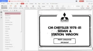 Chrysler Valiant CM Parts Book 1978-1981 - PDF Download