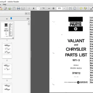 Chrysler Valiant Charger Parts Catalogue Also Sedan hardtop - PDF DOWNLOAD