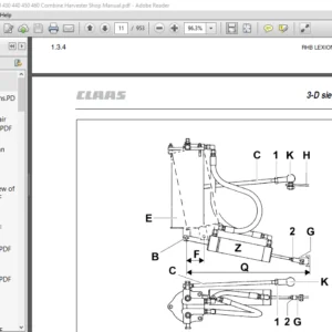 Claas Lexion 405 410 415 420 430 440 450 460 Combine Harvester Shop Manual - PDF DOWNLOAD