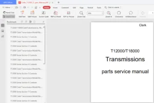 Clark T12000 T18000 Transmissions Parts Service Repair Manual - PDF DOWNLOAD